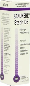 Sanukehl Staph D6 Flüssige Verdünnung Tropfen,     10ml