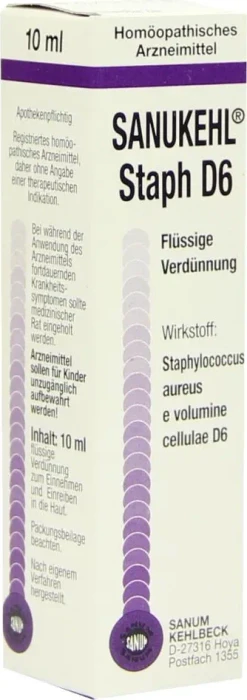Sanukehl Staph D6 Flüssige Verdünnung Tropfen
