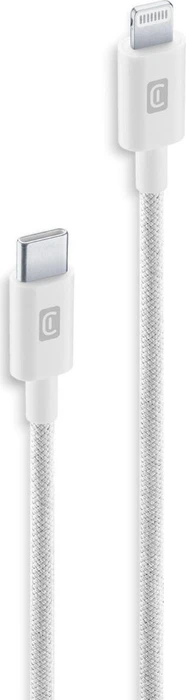 Cellularline Braided Cable USB-C/Lightning 1.5m weiß