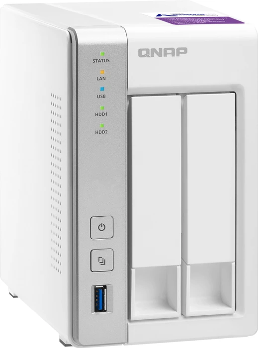 QNAP Turbo Station TS-231P, 1GB RAM, 2x RJ-45 1000Base-T, 3x USB-A 3.0