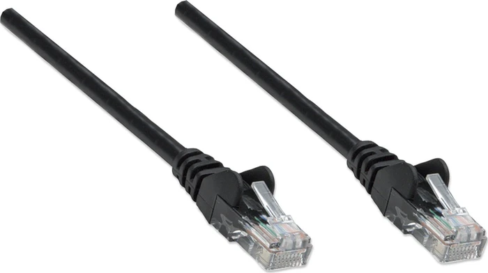 Intellinet Patchkabel, Cat5e, U/UTP, RJ-45/RJ-45, 0.25m, schwarz