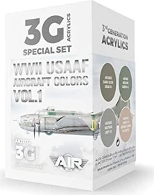 AK-Interactive 3rd Gen Acrylic Colors WWII USAAF Aircraft Colors Vol1 Farbset, 4-tlg.