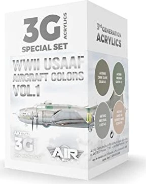 AK-Interactive 3rd Gen Acrylic Colors WWII USAAF Aircraft Colors Vol1 Farbset, 4-tlg.