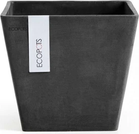 Ecopots Kunststoff-Topf Rotterdam 20x20cm dark grey