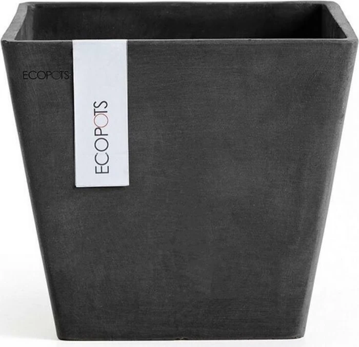 Ecopots Kunststoff-Topf Rotterdam 20x20cm dark grey