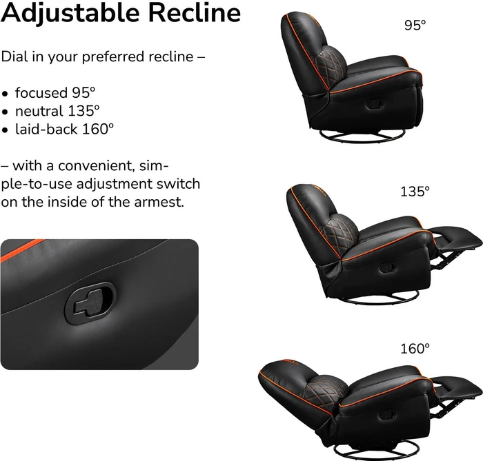 Cougar Overlord CGR-OVL-ORB Gaming-Sofa, schwarz/orange