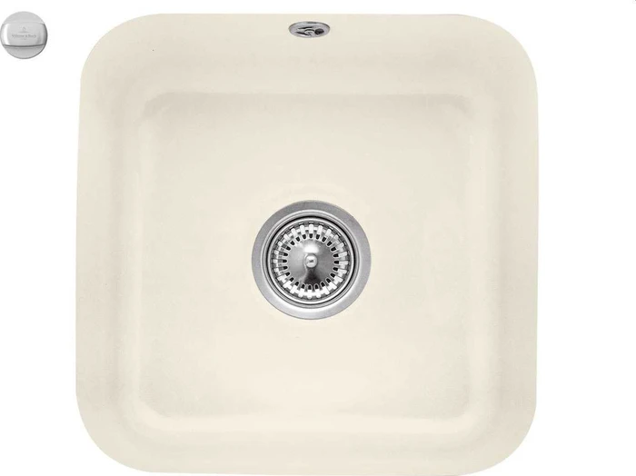 Villeroy & Boch Cisterna 50 Unterbau Becken mittig mit Ablauffernbedienung ivory