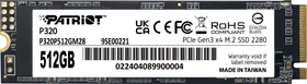 Patriot P320 512GB, M.2 2280 / M-Key / PCIe 3.0 x4