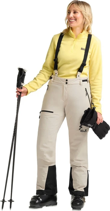 Jack Wolfskin Flowline Pro 2L Insulated Skihose lang pale sand (Damen)