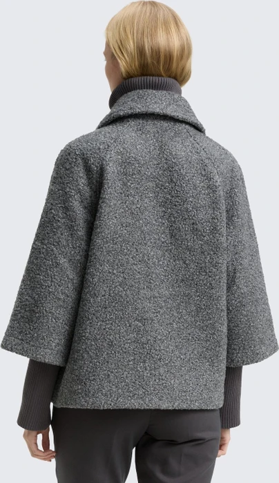 Tom Tailor Boucle Cape Jacke dark anthra melange (Damen)