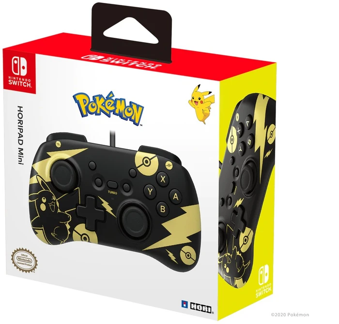 Hori Horipad Mini Controller Pokémon Pikachu schwarz/gold (Switch)