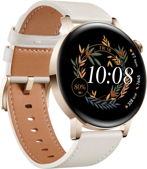 Huawei Watch GT 3 Elegant 42mm Light Gold White Leather