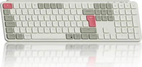 Keychron B6 Pro Ultra-Slim Wireless, Vintagerot, USB/Bluetooth, DE