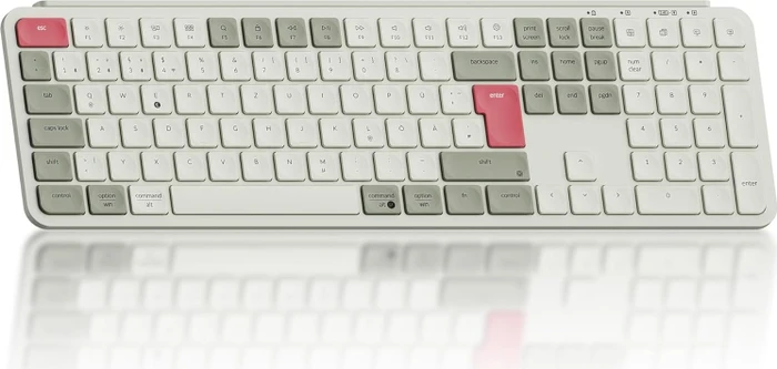 Keychron B6 Pro Ultra-Slim Wireless, Vintagerot, USB/Bluetooth, DE