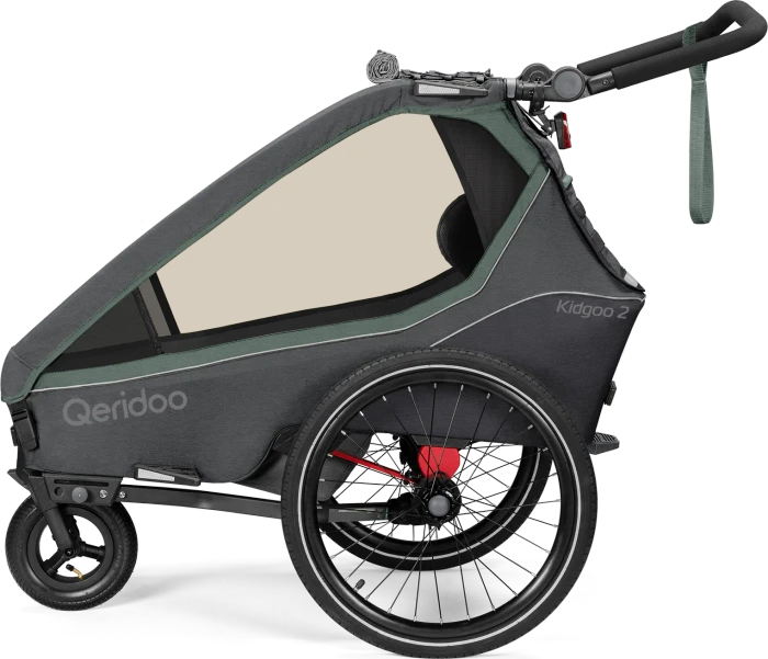 Qeridoo Kidgoo 2 Fahrradanhänger ivy green (Modell 2023)