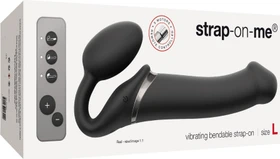 Strap-On-Me Vibrating Bendable Dildo L schwarz