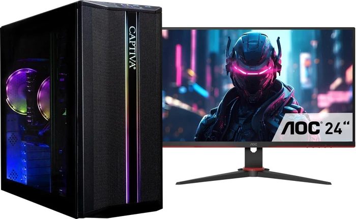 Captiva Entry Gaming R98-181 TFT-Bundle, Ryzen 7 5700X, 32GB RAM, 1TB SSD, GeForce RTX 5060