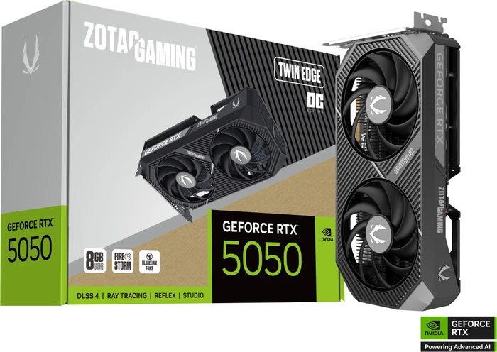 Zotac Gaming GeForce RTX 5050 Twin Edge OC, 8GB GDDR6, HDMI, 3x DP