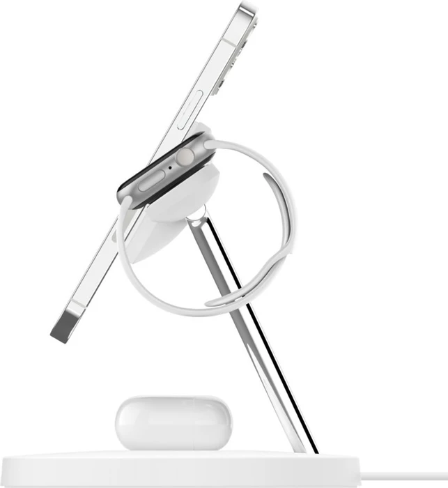Belkin BoostCharge Pro Drahtloses 3-in-1-Ladegerät mit MagSafe 15W weiß