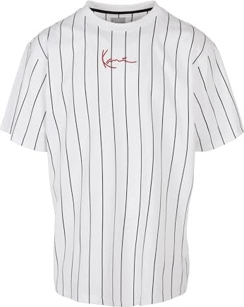 Karl Kani Small Signature Pinstripe T-Shirt kurzarm weiß/schwarz (Herren)