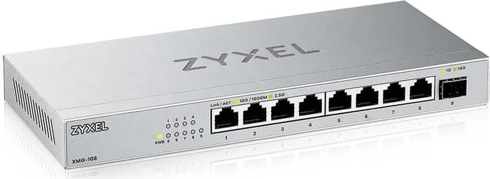 Zyxel XMG-108 Desktop 2.5G Switch, 8x RJ-45, 1x SFP+