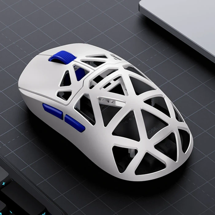 Mchose AX5 Pro Max Magnesium Alloy Wireless Mouse, weiß, USB/Bluetooth