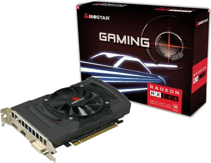 Biostar Radeon RX 550, 4GB GDDR5, DVI, HDMI, DP