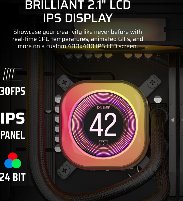 Corsair iCUE LINK Titan 360 RX LCD RGB, schwarz