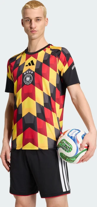 adidas Deutschland Pre-Match 2026 Heimtrikot kurzarm black/team yellow (Herren)