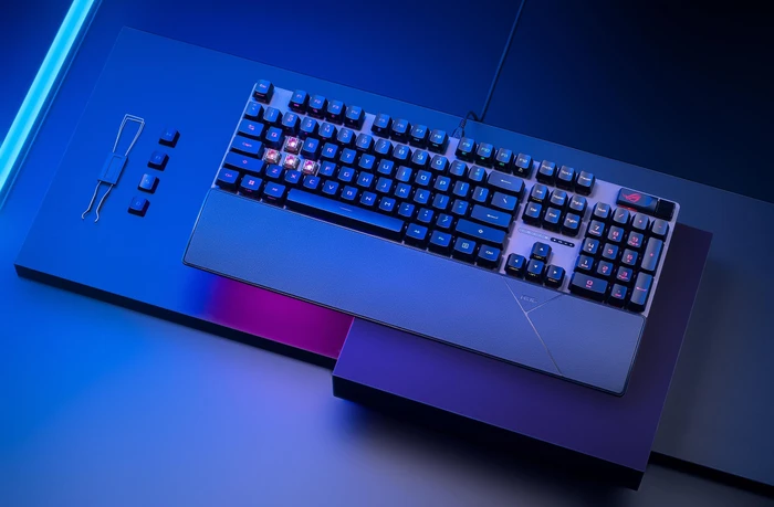 ASUS ROG Strix Scope II, PBT, LEDs RGB, ROG NX SNOW, USB, DE
