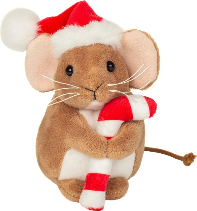 Teddy Hermann Weihnachtsmaus mit Zuckerstange 11cm