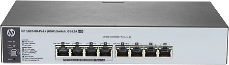 HP OfficeConnect 1820 8G Desktop Gigabit Smart Switch, 8x RJ-45, 65W PoE+