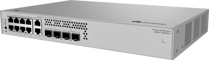 Huawei eKit SME Network eKitEngine S220S Series Desktop Gigabit Managed Switch, 10x RJ-45, 2x SFP, 2x SFP+, 128W PoE+