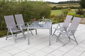 Merxx Taviano Gartenmöbel-Set diamantbraun/silber, 5-tlg.