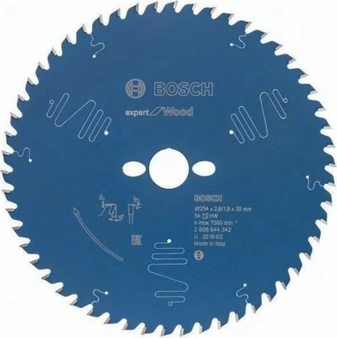 Bosch Professional Expert for Wood Kreissägeblatt 54Z, 254x1.8x30mm, 1 Stück