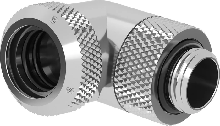 Barrow TWT90KND-K14 90° Winkeladapter G1/4" auf 14mm Hard Tubes, silber