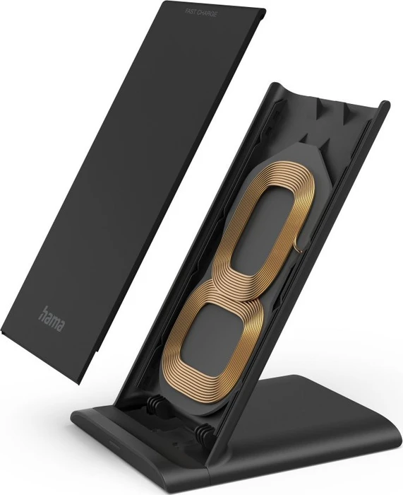 Hama Wireless Charger QI-FC10S 10 W kabelloses Smartphone-Ladepad schwarz