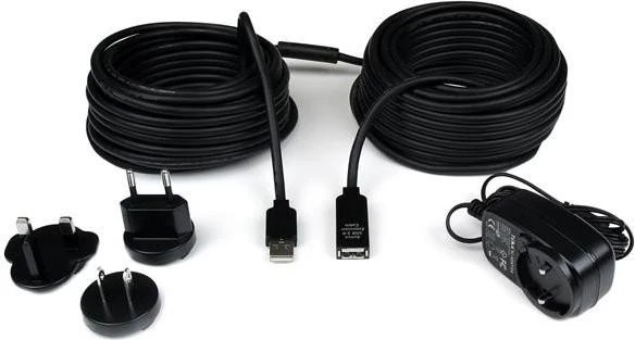 StarTech USB 2.0 aktives Verlängerungskabel, USB-A [Stecker] auf USB-A [Buchse], 20m