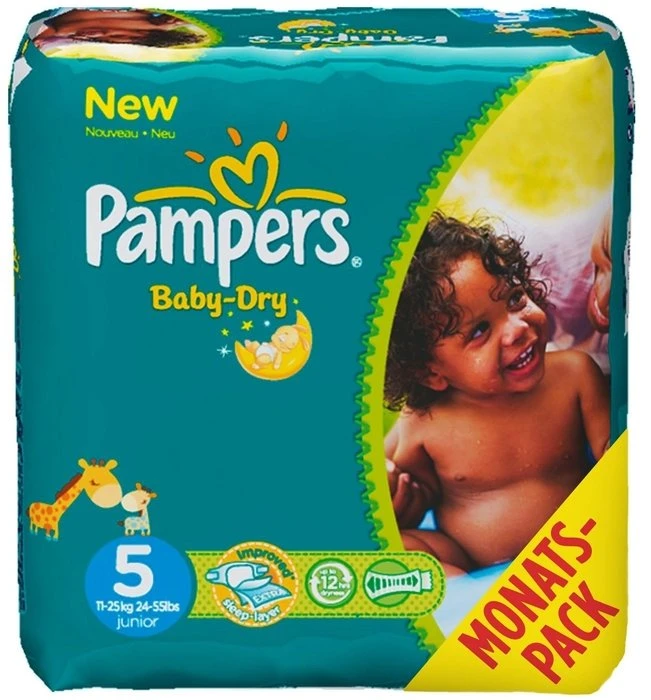 Pampers Baby-Dry Gr.5 Einwegwindel, 11-25kg, 144 Stück