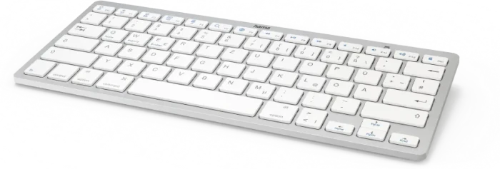 Hama KEY4ALL X510 Bluetooth-Tastatur silber/weiß, Bluetooth, DE