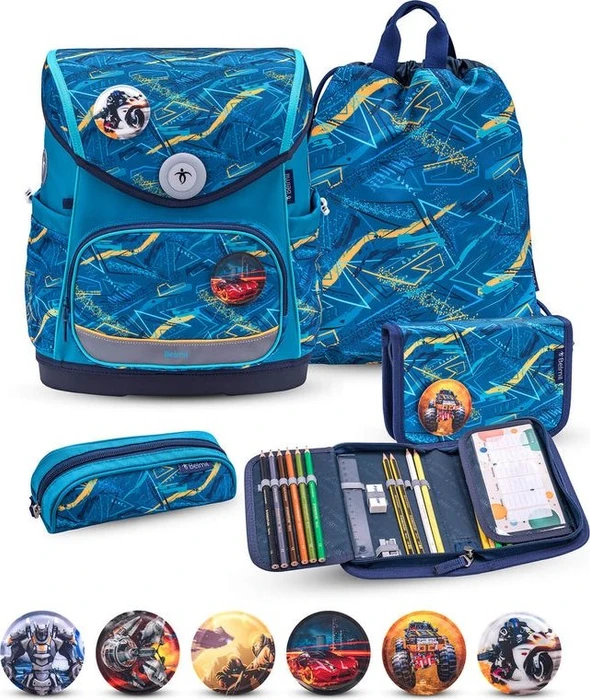 Belmil Premium Compact Baltic Schultaschen-Set, 5-tlg.