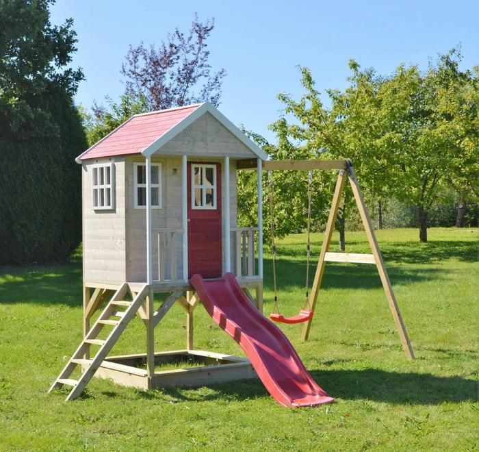 Wendi Toys Spielhaus Alpaka mit Schaukel und Rutsche (WTM10)