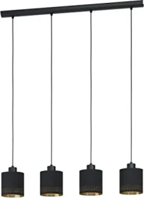 Eglo Esteperra Pendelleuchte 4-flammig schwarz/gold