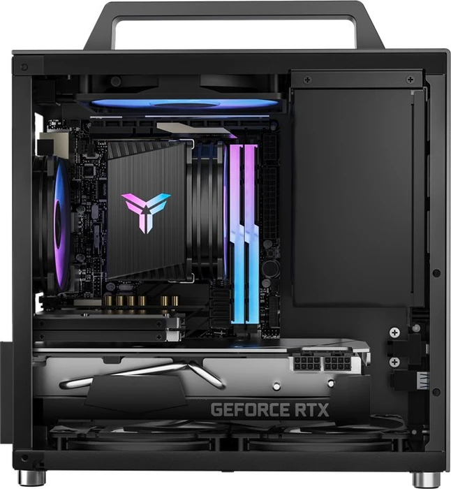 Jonsbo T8 PLUS Black, schwarz, Glasfenster, Mini-ITX