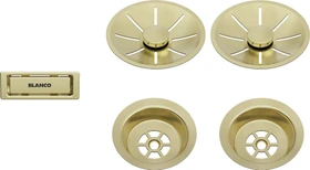 Blanco Ab- und Überlaufset für Doppelbecken satin gold