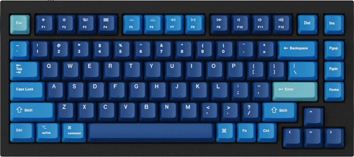 Keychron Q1/Q2/K2 OEM Dye-Sub Keycap-Set Ocean, Kunststoff (PBT), Ocean, blau, 97 Tasten (83+14), ANSI-US