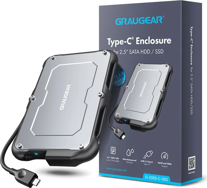 Graugear G-2502-C-10G, 2.5", USB-C 3.1