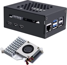 GeeekPi Gehäuse für Raspberry Pi 5, schwarz