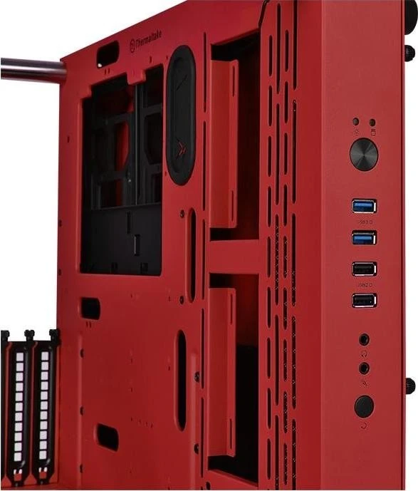 Thermaltake Core P3 Tempered Glass Red Edition, weiß, Glasfenster