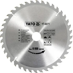 Yato YT-6071 HM Kreissägeblatt 40Z, 250x2.2x30mm, 1 Stück